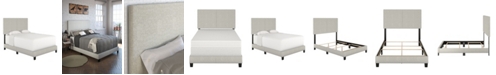 Ultima Morganford Twin Size Upholstered Linen Padded Platform Bed Frame